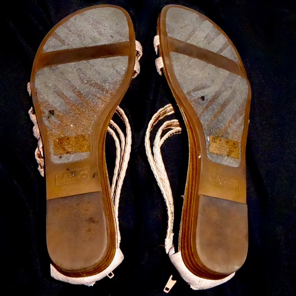 WOMENS ROSE GOLD AMARA 2 GLADIATOR SANDAL CARLOS SANTANA BRAID LEATHER 7.5M 7.5 - Picture 6 of 8